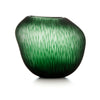 Image of VASO CARVING VERDE SATINATO IN VETRO IVV