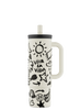 Image of 24 BOTTLES - STRAW CUP 800ML IN ACCIAIO DECORATO