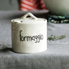 Image of SIMPLE DAY - FORMAGGERA CON CUCCHIAINO IN GRES DECORO"FORMAGGIO"