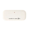 Image of SIMPLE DAY - VASSOIO RETTANGOLARE IN GRES "RICORDATI DI ESSERE FELICE"