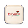Image of WD LIFE STYLE VASSOIO IN LATTA SMALTATA " C'EST L'HEURE DE L'APERO" CM.30X30