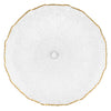 Image of PORCELLANA BIANCA - MAESTA' ALZATA IN VETRO DIAM. CM.33 FILO ORO