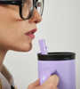 Image of 24 BOTTLES - STRAW CUP 800ML IN ACCIAIO DECORATO