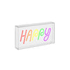 Image of INSEGNA NEON CON CORNICE IN PLEXIGLASS "HAPPY" WD LIFE STYLE