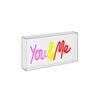 Image of INSEGNA NEON CON CORNICE IN PLEXIGLASS "YOU & ME" WD LIFE STYLE