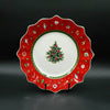 Image of TOY'S DELIGHT PIATTO DESSERT FALDA ROSSA NATALE VILLEROY & BOCH