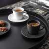 Image of TAZZA CAFFE' CON PIATTINO MANUFACTURE ROCK NERO VILLEROY E BOCH