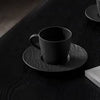 Image of TAZZA CAFFE' CON PIATTINO MANUFACTURE ROCK NERO VILLEROY E BOCH