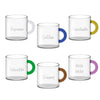 Image of WD LIFE STYLE - MONTEREY LINE - SET 6 TAZZINE CAFFE' IN VETRO