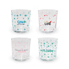 Image of WD LIFE STYLE -BREST LINE SET 4 BICCHIERI IN VETRO CON SCRITTE COLORATE