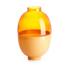 Image of SCARLET VASO CONTENITORE IN VETRO BICOLORE AMBRA/AMBRA LATTE IVV