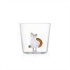 Image of Ichendorf - Bicchiere Acqua Tumbler Gatto Coda Ambra LINEA TABBY CAT