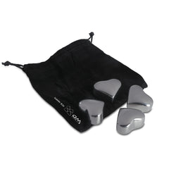 WD LIFE STYLE - ROMA SET 4 CUORI RAFFREDDA DRINK IN ACCIAIO INOX RIUTILIZZABILI