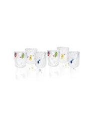 BRANDANI - PAVONE BIANCO SET 6 BICCHIERI IN VETRO