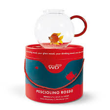 BROCCA IN VETRO TRASPARENTE CON PESCE INTERNO WD LIFESTYLE