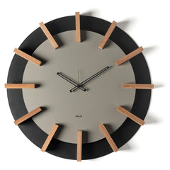 ARTI & MESTIERI - OROLOGIO DA PARETE TIMON NERO-FANGO-FAGGIO