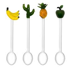 MONTEREY SET 4 CUCCHIAINI DEC. FRUTTA IN BOROSILICATO WD LIFESTYLE