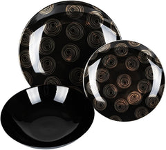 VILLA D'ESTE - MONDRIAN SERVIZIO PIATTI PER 6 PERS. 18 PEZZI IN PORCELLANA