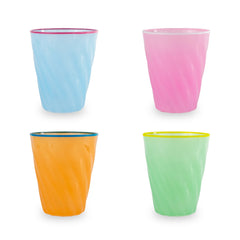 SET 4 BICCHIERI IN VETRO COLORATI WD LIFE STYLE