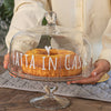 Image of SIMPLE DAY - ALZATA CON CAMPANA "FATTA IN CASA" IN VETRO DIAMETRO CM.30