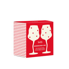 WD LIFE STYLE SAMARCANDA LINE SET 2 CALICI COCKTAIL CUORI ROSSI