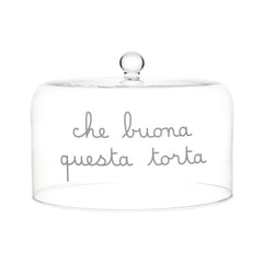 SIMPLE DAY - CAMPANA IN VETRO " CHE BUONA QUESTA TORTA"  DIAMETRO CM.24,5