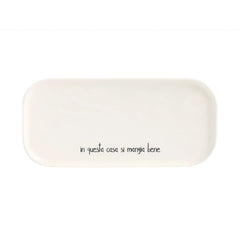 SIMPLE DAY - VASSOIO RETTANGOLARE IN GRES DECORATO 