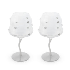 WD LIFE STYLE - SAMARCANDA LINE - SET 2 CALICI COCKTAIL CUORI BIANCHI