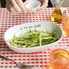 SIMPLE DAY - INSALATIERA OVALE CM.25,5 IN GRES " CE N'E' PER TUTTI"