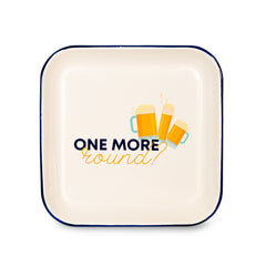 WD LIFE STYLE VASSOIO IN LATTA "ONE MORE ROUND" QUADRATO CM.30X30CM