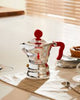 Image of ALESSI -  MOKA CAFFETTIERA 1 TZ MANICO E POMOLO ROSSO