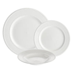 PORCELLANA BIANCA - COLLINA SERVIZIO PIATTI X6 PERSONE 18PZ