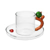 Image of ICHENDORF - TAZZA CAFFE C/PIATTO FRUIT AND FLOWERS