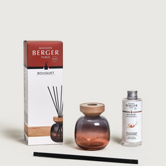LAMPE BERGER - DIFFUSORE DI PROFUMO BOUQUET WOOD ROUGE E GRIS + 180 ML PETILLANCE EXQUISE
