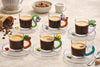 Image of ICHENDORF - TAZZA CAFFE C/PIATTO FRUIT AND FLOWERS