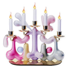 LINEE RECANATI- CANDELABRO CANDY POP TRE IN PLEXIGLAS
