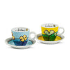 Image of PANE AMORE E FANTASIA... SET 2 TAZZE CAFFE' C/PIATTO EGAN