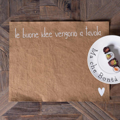 SIMPLE DAY - TOVAGLIETTA IN FIBRA DI CELLULOSA " LE BUONE IDEE VENGONO A TAVOLA"