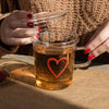 Image of SIMPLE DAY TISANIERA CON CUORE ROSSO IN VETRO BOROSILICATO