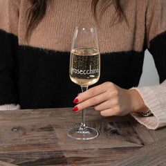 SIMPLE  DAY SET 2 CALICI FLUT IN VETRO  "PROSECCHINO"