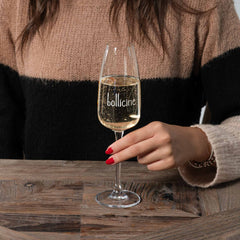 SIMPLE DAY SET 2 CALICI FLUT IN VETRO " BOLLICINE"