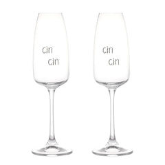 SIMPLE DAY  SET 2 CALICI FLUT IN VETRO 