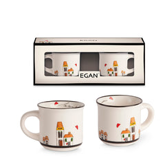 EGAN LE CASETTE - SET 2 MINI MUG IN PORCELLANA
