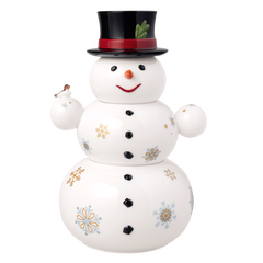 CHRISTMAS TOY'S  BISCOTTIERA PUPAZZO DI NEVE VILLEROY & BOCH