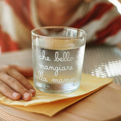 SIMPLE DAY - SET  BICCHIERI " CHE BELLO MANGIARE DALLA MAMMA"