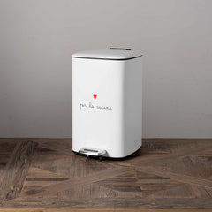 SIMPLE DAY - PATTUMIERA BIANCA " PER LA CUCINA" CON CUORICINO ROSSO