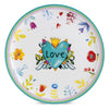 Image of EGAN - LOVE CUORE TURCHESE PIATTO PORTATA O PIATTO PIZZA IN PORCELLANA