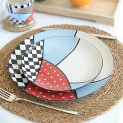 EGAN - WARA'  SERVIZIO PIATTI IN PORCELLANA PER 6 PERSONE 18 PEZZI