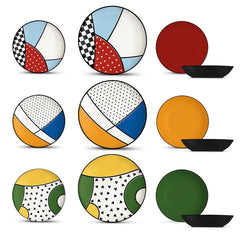 EGAN - WARA'  SERVIZIO PIATTI IN PORCELLANA PER 6 PERSONE 18 PEZZI