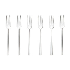 SAMBONET " ROCK" SET 6 FORCHETTE DOLCE ACCIAIO INOX 18/10